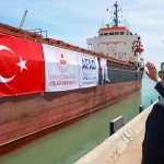 Lübnan’a 730 ton insani yardım Mersin’den dualarla uğurlandı