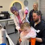 Minik Kaan ilk tıraş heyecanını Gonca’da yaşadı